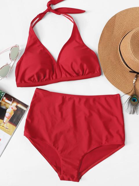 Bikini Halter A Vita Alta