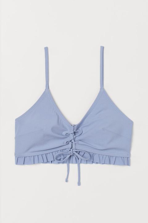 Top De Bikini Acolchado - Azul
