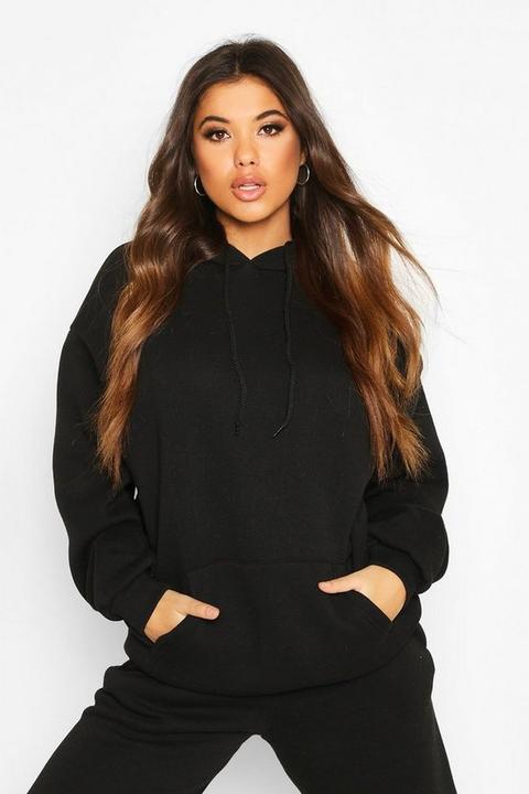 Womens The Mix And Match Oversized Hoodie - Black - M, Black