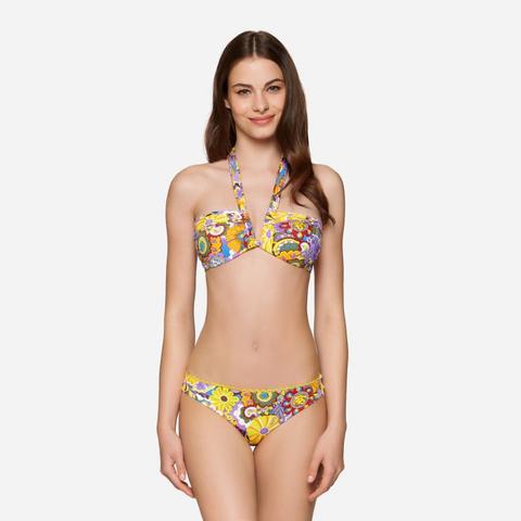 Slip Bikini Stampa Flower Power