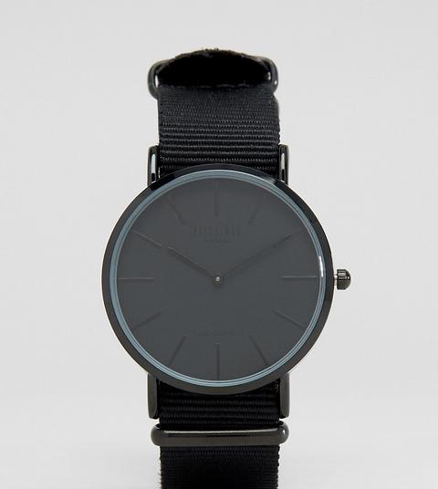 Reloj De Lona En Negro De {[#0]} Mm Exclusivo En Asos De Reclaimed Vintage Inspired