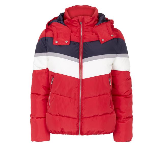 red puffer jacket new look