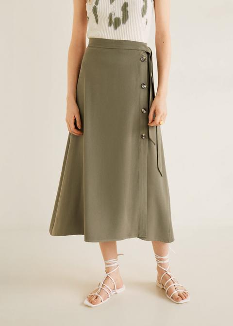 Falda Midi Botones