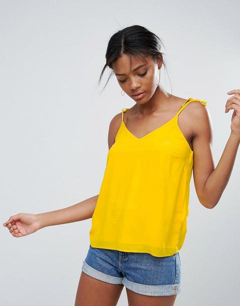 New Look - Top Con Spalline Annodate - Giallo