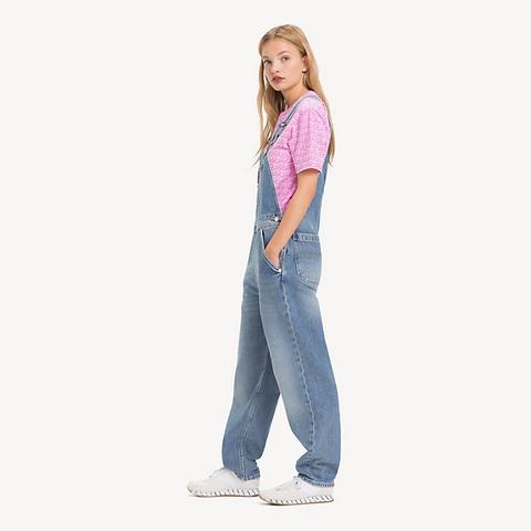 Salopette In Denim Scolorito