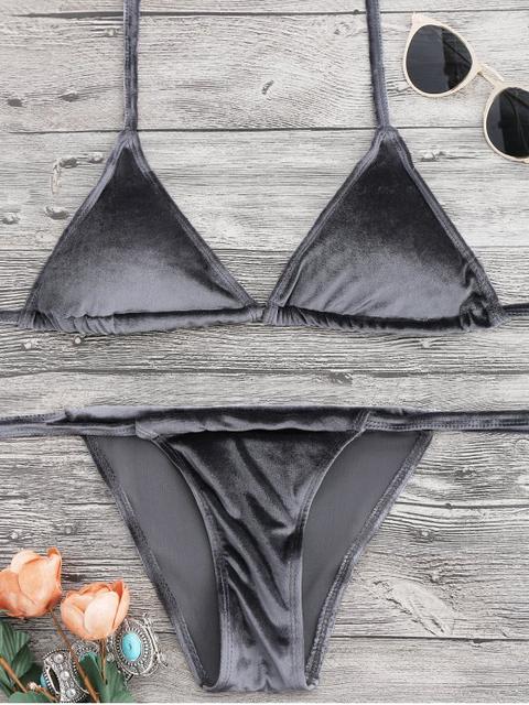 Conjunto De Bikini De Terciopelo De Terciopelo