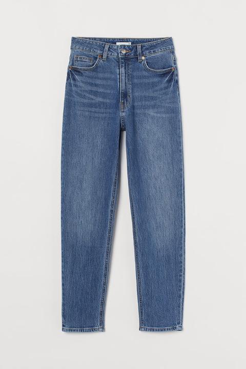 Slim Mom High Ankle Jeans - Azul