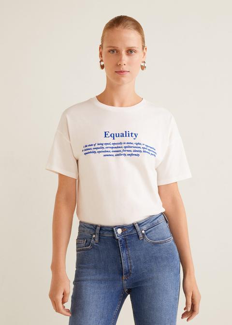 Camiseta Texto Algodón