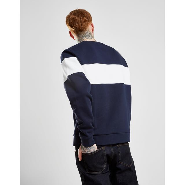 lacoste central panel crew sweatshirt