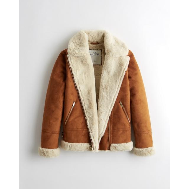 hollister shearling jacket