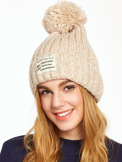 Gorro De Canalé Con Pompón - Kaki