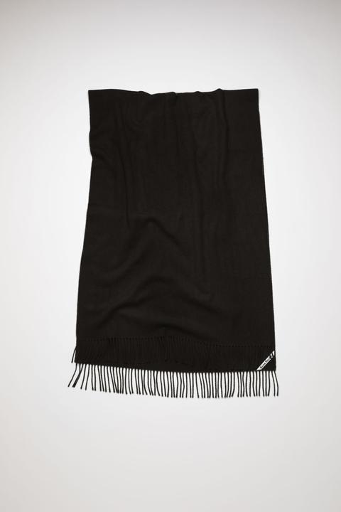 Oversized Wool Scarf Black