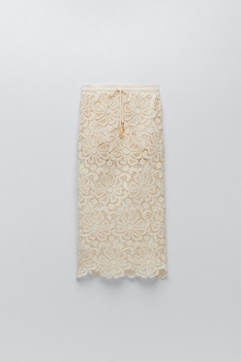 Falda Recta Crochet