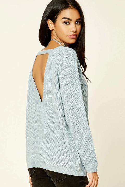 Purl Knit Cutout Sweater