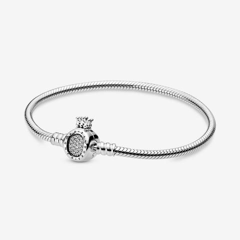 Pandora Pulsera Moments Corona O Y Cadena Cola De Ratón Con Circonitas Cúbicas En Plata De Ley