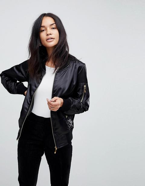 Lasula - Bomber In Raso - Nero