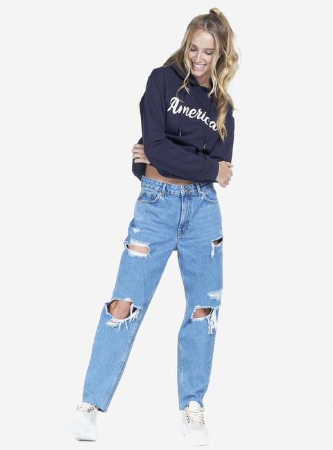 jeans mom fit high waist