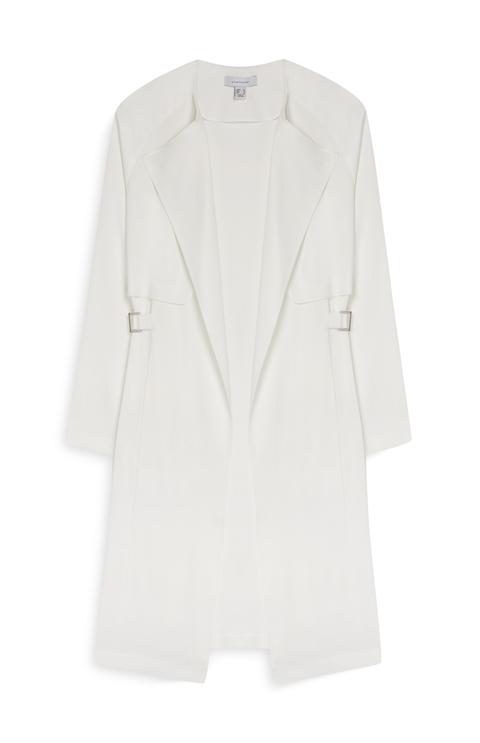 Trench Avorio Drappeggiato