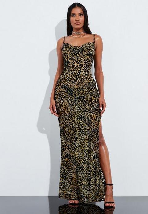 leopard print velvet dress