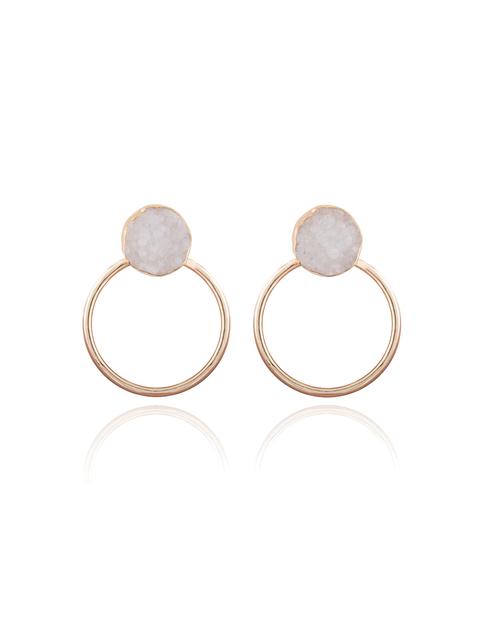 Pendientes Lavani Circle Blanco