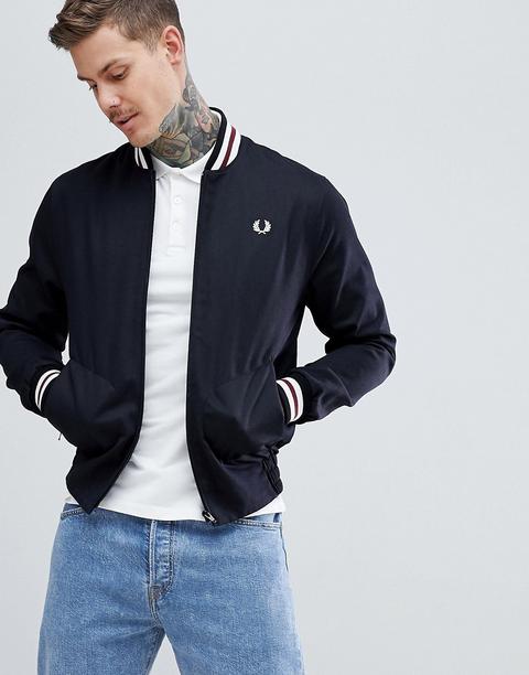 Fred Perry Reissues Made In England Tennis Bomber Jacket In Black - Black