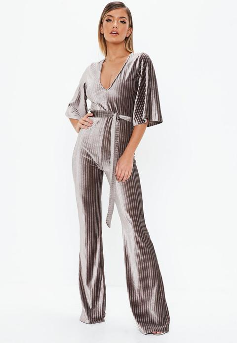 Grey Kimono Jumpsuit, Grey