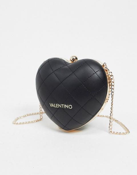 Bandolera Negra Guateada En Forma De Corazón Cataluyna De Valentino-negro