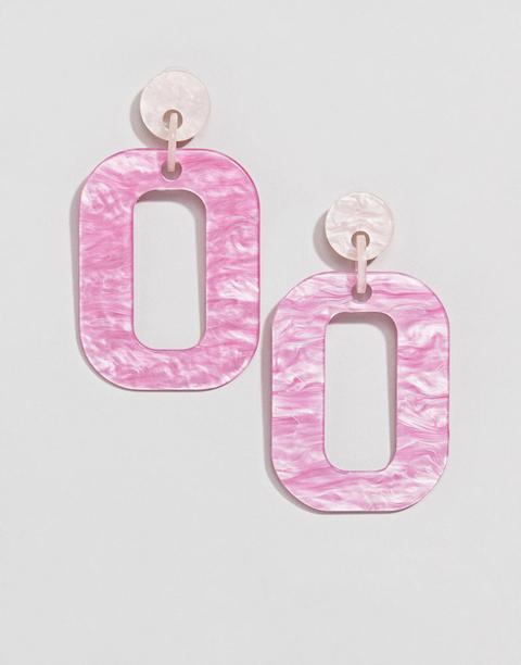 Asos Design - Ohrringe Mit Offenem Kunstharzdesign - Mehrfarbig