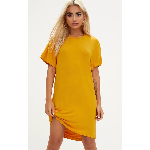 mustard yellow shirt dress
