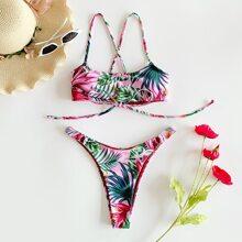 Bañador Bikini Floral Tropical