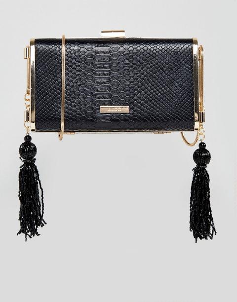 Clutch Con Bandolera De Cadena En Negro De Aldo