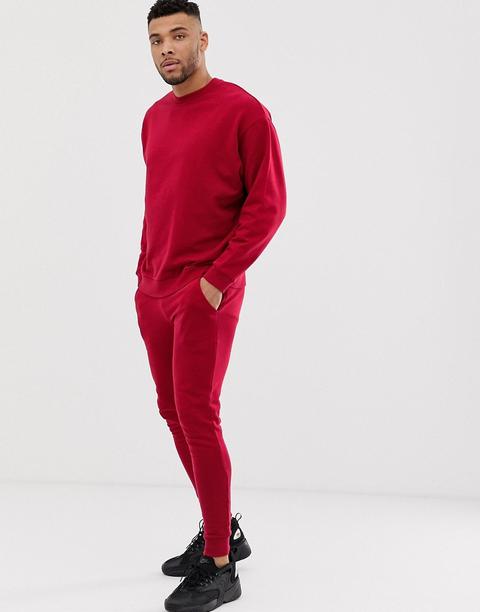 bright red sweatpants