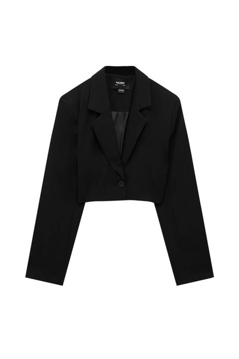 Blazer Negra Cropped