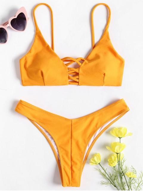 Bralette Strappy Bikini Set