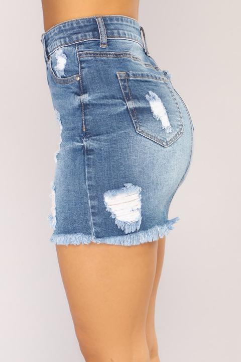 love me now denim skirt