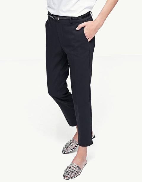 Pantalone Elegante Con Cintura Nero
