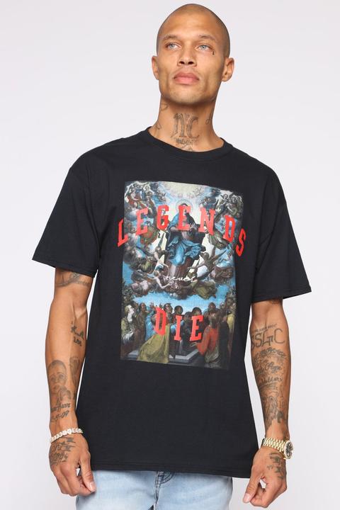 Legends Never Die Short Sleeve Tee - Black/combo