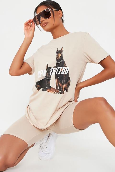 Stone New Edition Dog Oversized T Shirt