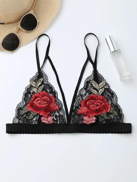 Reggiseno In Pizzo Di Strappy Applique