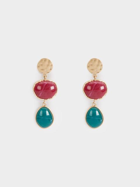 Pendientes Largos New Age Piedras