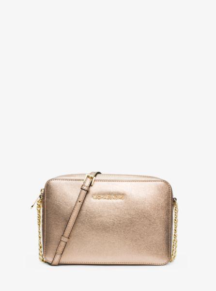 Tracolla Jet Set Travel In Pelle Saffiano Metallizzata