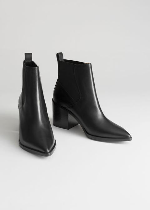 chunky chelsea leather boots