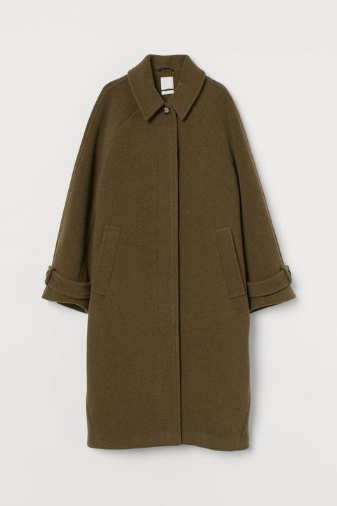 Wool-blend Coat - Green