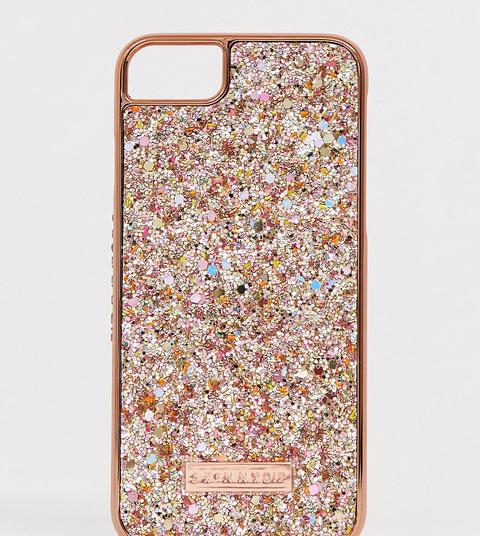 Skinnydip - Sunset Beach - Cover Glitterata Per Iphone 6/7/8/s/6 Plus/7 Plus / X/xs / Max /xr - Oro