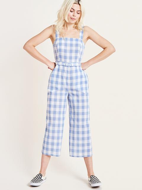 Blue Check Scarlett Jumpsuit