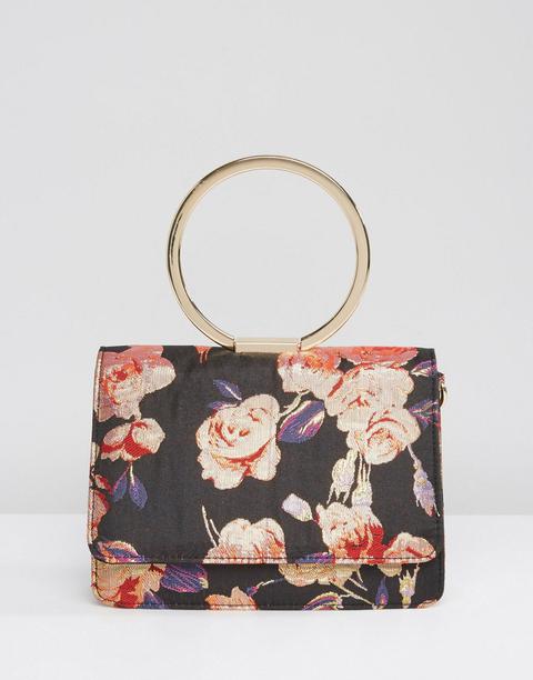 Asos - Borsa A Tracolla A Fiori Con Manico Ad Anello E Tracolla Removibile - Multicolore