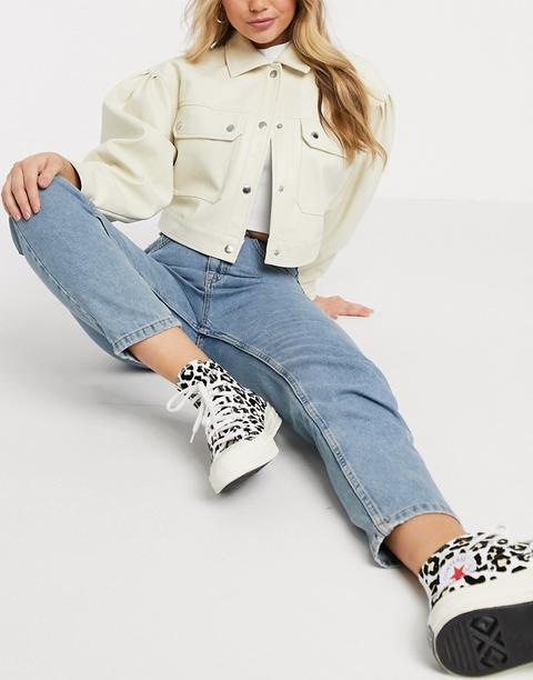 Pull&bear - Jean Mom - Bleu
