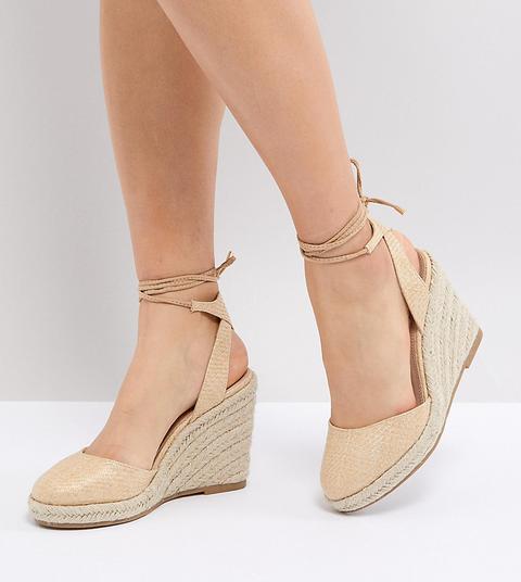 Asos - Juiciest - Espadrilles A Zeppa - Beige