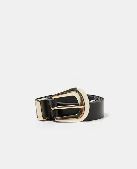 Leather Belt With Buckle