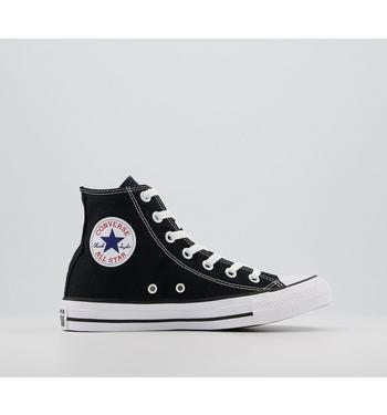 Converse All Star Hi Trainers Black Canvas